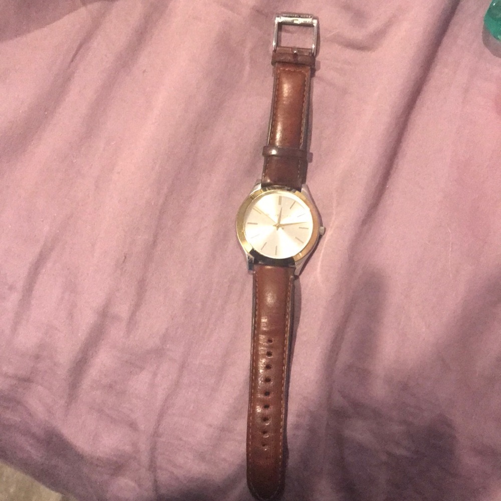 Leather women’s Michael Kors watch
